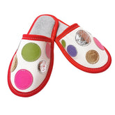 Copa cop kožené domácí pantofle - Tečky