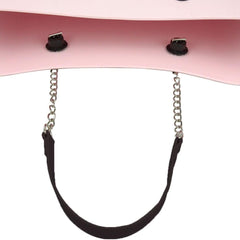 Rukojeť želé tašky s krátkým řetízkem - černá