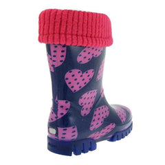 Demar dětské podšité holínky - Hearts with dots