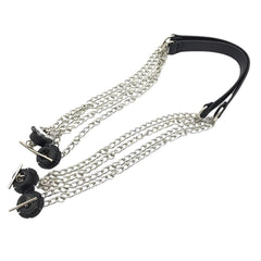 Rukojeť želé tašky s krátkým řetízkem - černá