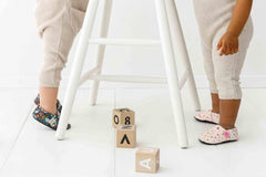 Copa cop Dětské textilní capáčky Barefoot - Hearts