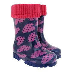 Demar dětské podšité holínky - Hearts with dots