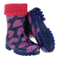 Demar dětské podšité holínky - Hearts with dots