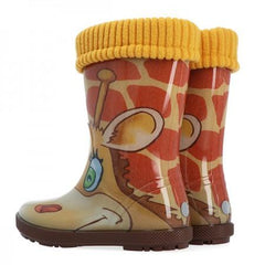 Demar dětské podšité  holínky - Giraffe