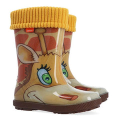 Demar dětské podšité  holínky - Giraffe