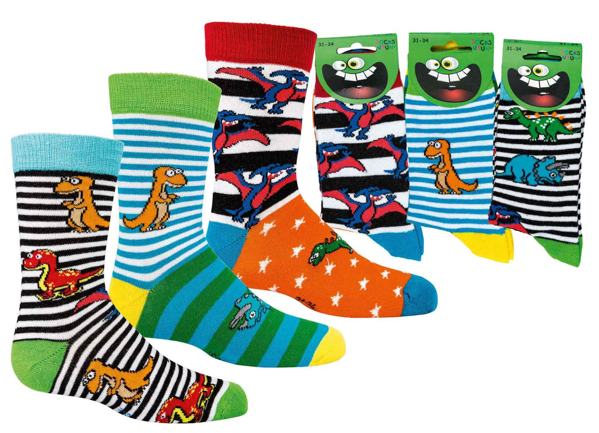 Dětské ponožky Dinosaurus – 3 páry