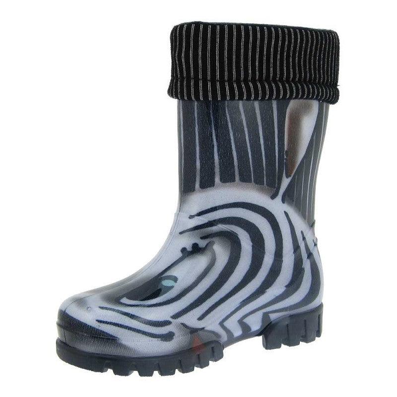 Demar dětské podšité holínky - Zebra